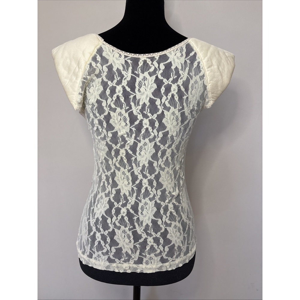 Vintage 70s Victoria's Secret Ivory Lace Camisole Union Made ILGWU USA Small - Picture 2 of 9